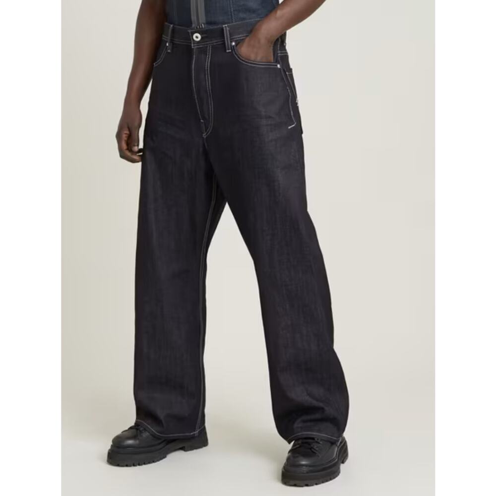 G-Star Originals Raw Denim BB Wide Pants Unisex Dark Wash Size‎ 34W x 34L Y2K